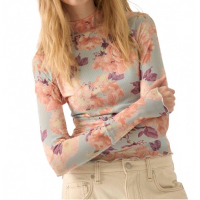 Women's Floral Mesh Top - PROMESA
