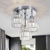 DAKAFUL 3 - Light Modern Crystal Semi - Flush Mount Ceiling Light, Gold Close to Ceiling Chandelier for Living Room,Hallway, Entryway - 2 of 4
