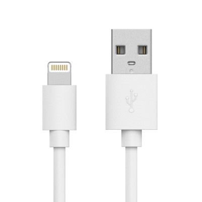 Just Wireless 6&#39; TPU Lightning to USB-A Cable - White