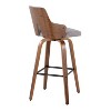 Set of 2 Stella Barstools Walnut/Light Gray/Black - LumiSource - 4 of 4
