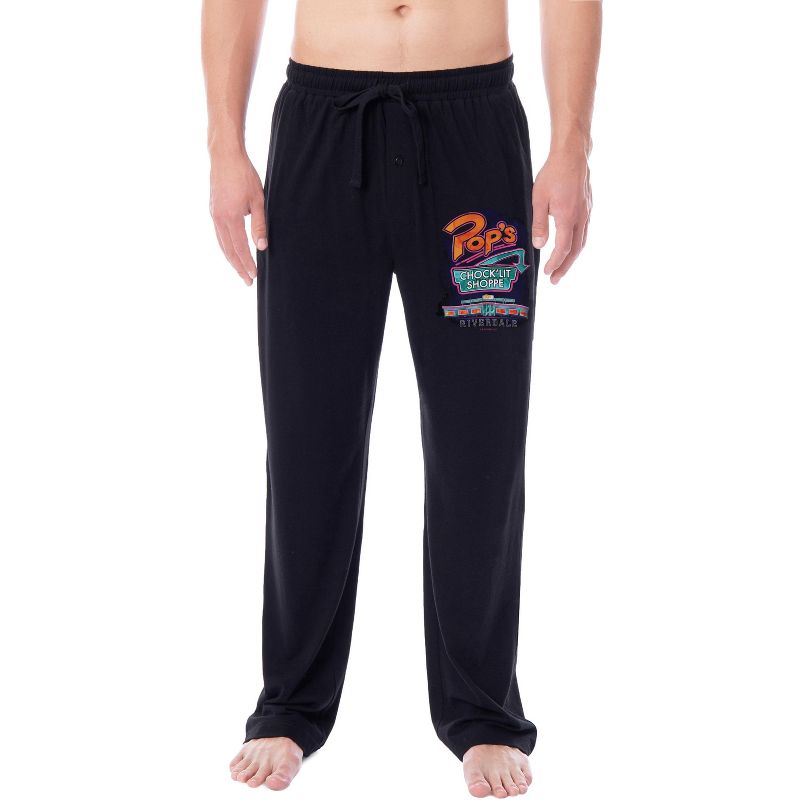 Riverdale Mens' Pop's Chock'lit Shoppe CW TV Show Sleep Pajama Pants Black, 1 of 4