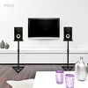 Heavy-Duty Monitor Speaker Stands for Enhanced Sound with Adjustable Height 26"-52", 90lb Capacity, Black Finish, Pair - 4 of 4