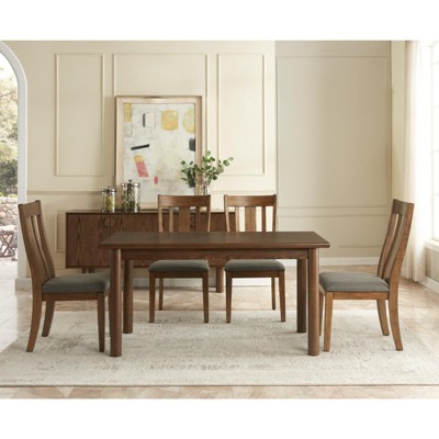 Bencmate Desks Rectangular Dining Table, Retro Kitchen Table, Wooden Dinner Room Table for Home Kitchen Restaurant Living Room, Brown, 60"