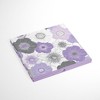 Bacati - Watercolor Floral Purple/Gray Fabric Storage Box/Tote Small - 4 of 4