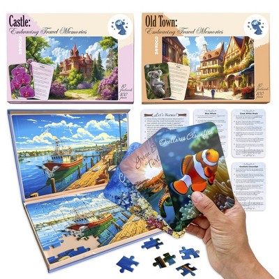 QUOKKA 100 Pieces Dementia Puzzles for Elderly - 3 SET Large Piece Puzzles for Seniors