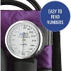 MABIS MatchMates Manual Blood Pressure Monitor Kit Aneroid Sphygmomanometer with Calibrated Nylon Cuff and Oversized Carrying Case, Adult, Purple - 4 of 4