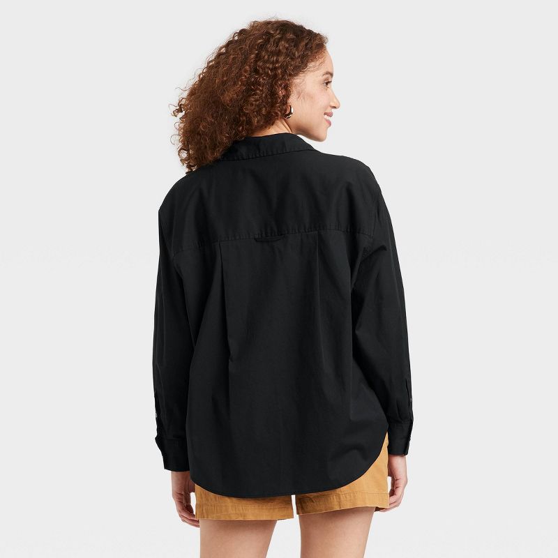 Women's Long Sleeve Oversized Button-Down Boyfriend Shirt - A New Day™, 2 of 10