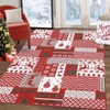 Christmas Area Rug Christmas Patchwork Pattern Floor Cover - 3 of 4
