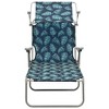 vidaXL Sun Lounger with Canopy Steel Leaf Print - 2 of 4