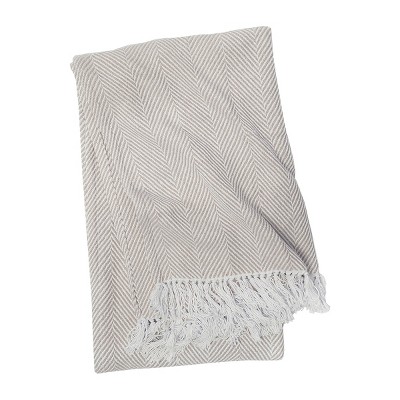 EY Essentials Tabor Sandstone 50" x 60" Throw Blanket with Fringe