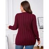 Womens Plus Size Cardigan Sweaters Crew Neck Button Down Open Front Long Sleeve Pleated Hem Casual Fall Knit Cardigan Coat - 4 of 4
