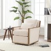 TIRAMISUBEST Beige Swivel Barrel Club Chair: A Comfy Accent Sofa for the Living Room, Perfect Arm Chair for Nurseries, Hotels, Bedrooms & Offices - 4 of 4