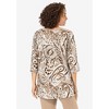 Woman Within 7-Day Three-Quarter Sleeve Grommet Notch Tunic - 3 of 4