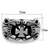 Slickblue Men’s Stainless Steel Iron Cross Ring, Polished Finish, No Stone, 9.33g Weight, Size 8-14 - 2 of 4