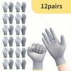 Paaaawaters 12pairs Work Gloves for Men Women Non-slip, Black Polyurethane Coating, Garden Yard Gloves, Industrial Protective Work Gloves - 2 of 4