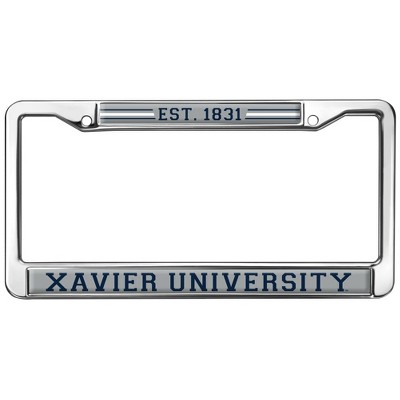 Xavier University School Logo Full Size Standard License Plate Metal Frame