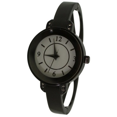 Olivia Pratt Metallic Round Face Bangle Women Watch