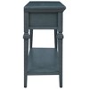 YOOCOZZ Solid Wood Easy Assembly Classic Retro Console Table with Open Style Bottom Shelf and Three Top Drawers - 4 of 4