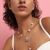 Women's Floral Drop Negligee Necklace - Chalice Silver - 4 of 4