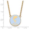 Black Bow Jewelry 14k Yellow Gold Plated Sterling Silver Delta Delta Delta Greek Life Necklace 18 Inch - 2 of 4