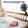 RamPro Portable Desk and Clip on Fan, 6 Inch Fans Small and Quiet Plug In, Small Personal Cooling Fan for Desk Home Office, 2 Speed, Adjustable Tilt - 2 of 4