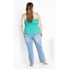 Women's Plus Size Lyla Top - sea green | CITY CHIC - image 3 of 4