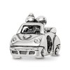 Black Bow Jewelry Sterling Silver & Crystal Just Married Bride & Groom Car Bead Charm - 3 of 4
