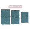 Bell Flower Collection Tufted Bath Rugs, Extra Soft and Absorbent, Non-Slip Bath Mats, Machine Washable Bath Mats, and Tub, 3 Piece Set, Blue - 3 of 4