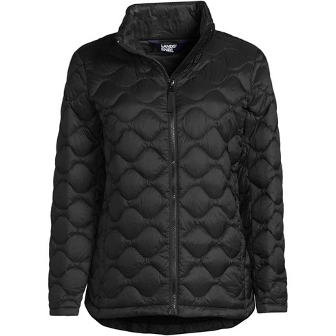 Lands' End Women's Ultralight Quilted Packable Down Jacket - X-Small - Black