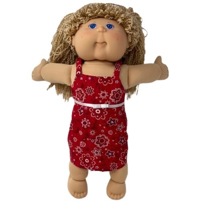 Doll Clothes Superstore Red Bandana Print Sundress Fits Cabbage Patch Kid And 15 -16 Inch Baby Dolls