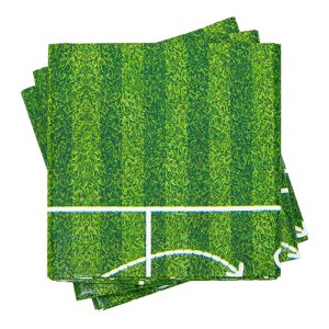 Blue Panda 3 Pack Grass Table Cloth, Sports Themed Birthday Party Supplies, 54x108 in - 1 of 4