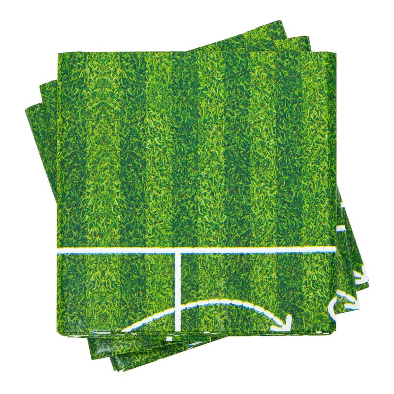 Blue Panda 3 Pack Grass Table Cloth, Sports Themed Birthday Party Supplies, 54x108 in, 1 of 7