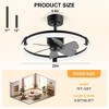 Airsurfer 23" Ceiling Fan with Light and Remote Control Ceiling Fan with Reversible Blades, 3-Color Dimmable LED Light, 6-Speed DC Motor - 3 of 4