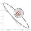 Black Bow Jewelry Sterling Silver Alpha Chi Omega Greek Life Bangle Bracelet 8 Inch - 2 of 3
