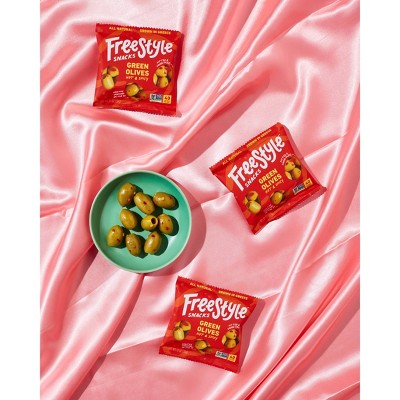 Freestyle Snacks Hot & Spicy Green Olives - 1.1oz