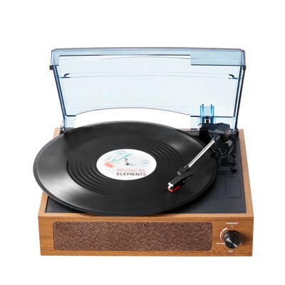 VEVOR Vinyl Record Player, 3-Speed, Belt Driven Turntable Record Player with Built-in 3W Speaker Magnetic Cartridge, Support 33/45/78 RPM, Brown