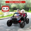 Coucheta 24V 2-Seater Kids Ride On UTV Car, 4WD 300W Motor w/ Remote Control, 4 Shock Absorbers, Leather Seats, Music & Lights, Electric Car for Kids - 3 of 4