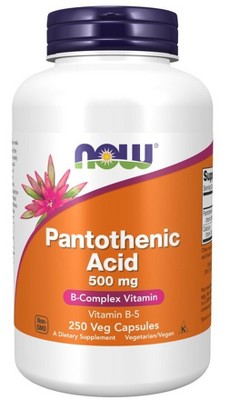Pantothenic Acid 500mg by Now Foods  -  250 Capsule