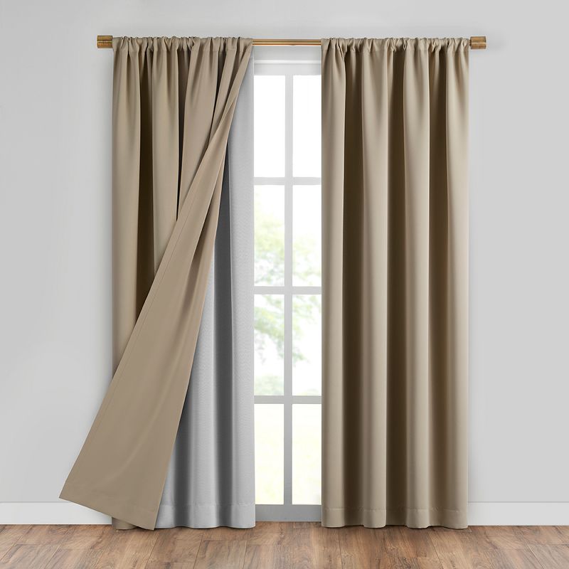Extra Wide Thermal Blackout Single Window Curtain Liner - Light Grey - SunVeil, 2 of 6