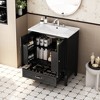 30 Inch Multi-functional Storage Space Bathroom Storage Cabinet with Door Shelf-Christopher Knight Home - 3 of 4