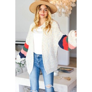 Women's Oversized Sweater Open Cardigan - Haptics - 1 of 4