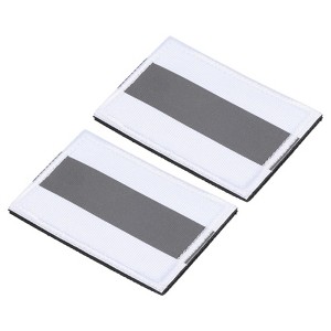 Unique Bargains Cotton Reflective Hook and Loop Fastener Patches 2" x 3" 2 Pcs White - 1 of 4