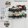 Heavy Duty Wall Mounted Garage Shelves, Metal Floating Storage Rack Shelving, 2-Pack, 200/400 lbs Capacity, Shop Basement Shed - 4 of 4