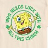 Men's - SpongeBob Squarepants - Who Needs Luck With This Charm St. Patrick's Day Short Sleeve Graphic T-Shirt - 2 of 4