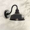 Franklin Iron Works Arnett Rustic Farmhouse Outdoor Barn Light Fixture Black Dusk to Dawn Gooseneck 10 1/2" for Post Exterior Barn Deck House Porch - 2 of 4