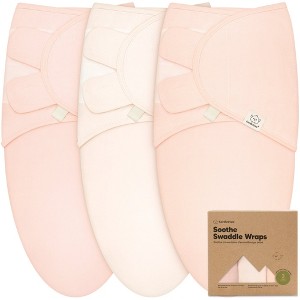 KeaBabies 3pk Organic Baby Swaddle Sleep Sacks, Newborn Baby Swaddles Wrap 0-3 Months, Ergonomic Wearable Swaddle Blanket - 1 of 4