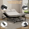 Electric Ergonomic Adjustable Bed Frame Queen Size, Independent Head and Foot Incline, Wired Remote Control with Quiet Motor,Black - 4 of 4