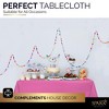 Plastic Tablecloth Disposable, Tablecloths for Rectangle Tables 54 inch. x 108 inch. Fits Tables Up to 8 Feet, Table Cloth for Party - SparkSettings - 4 of 4