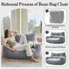 JOYRACER Oversized 2-Seater Bean Bag Chair for Adults, Giant Loveseat Sofa with Filler & Pocket, Couch for Gaming, Reading, and Living Room Use - 4 of 4