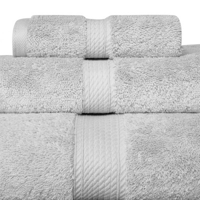 Superior Silver Egyptian Cotton 3-Piece Towel Set